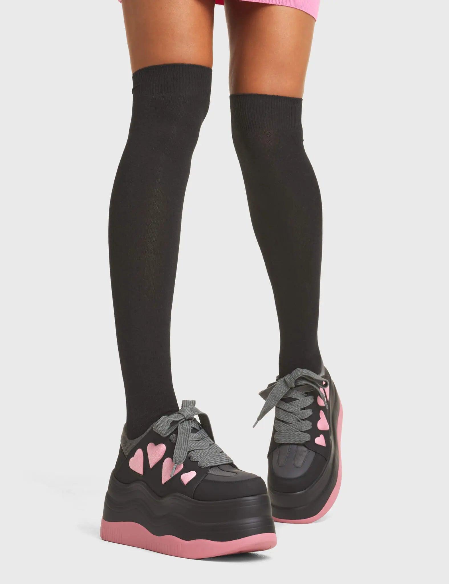 Heart On My Sleeve Chunky Platform Sneakers Product Image