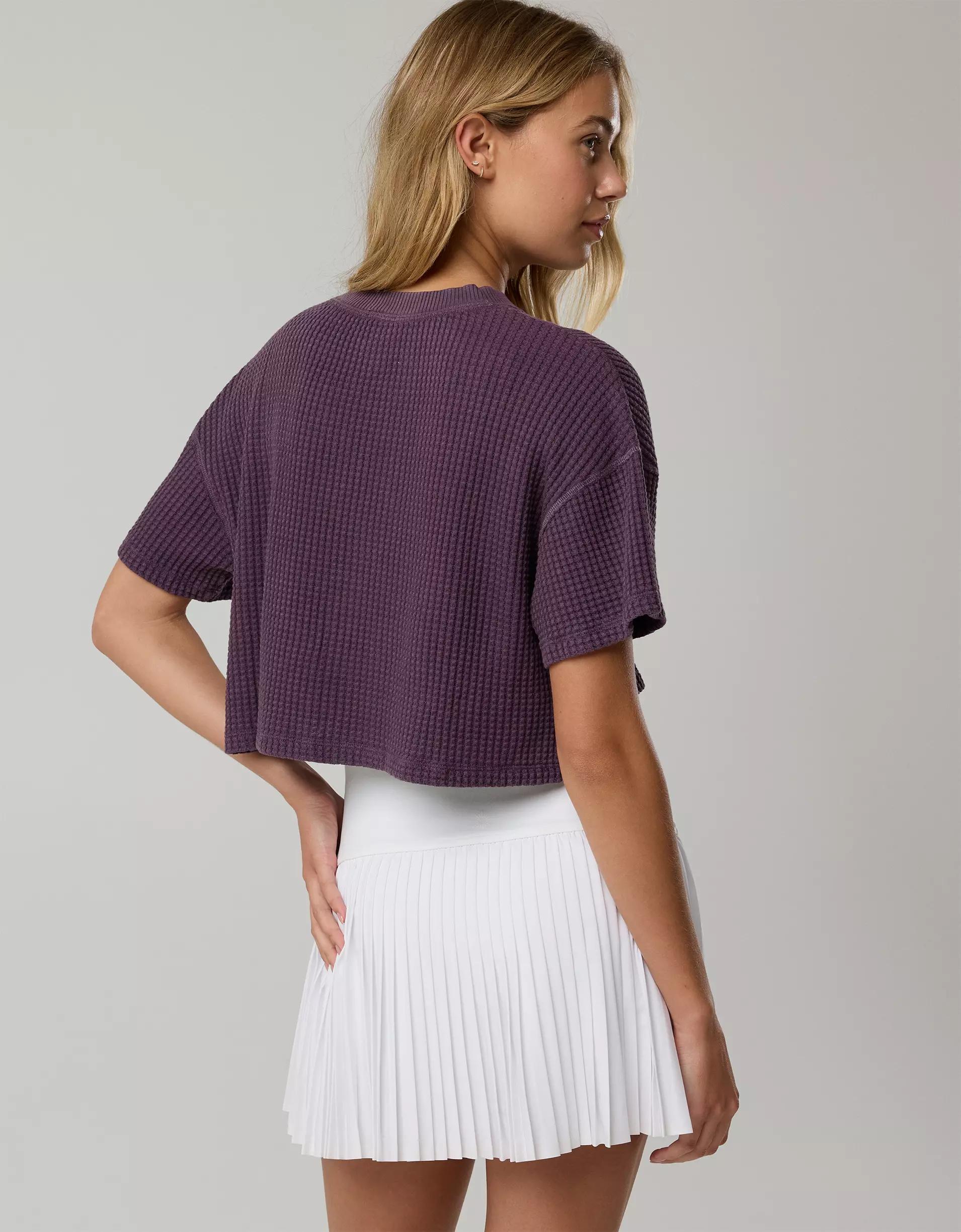 OFFLINE By Aerie Wow! Waffle Notch Neck T-Shirt Product Image