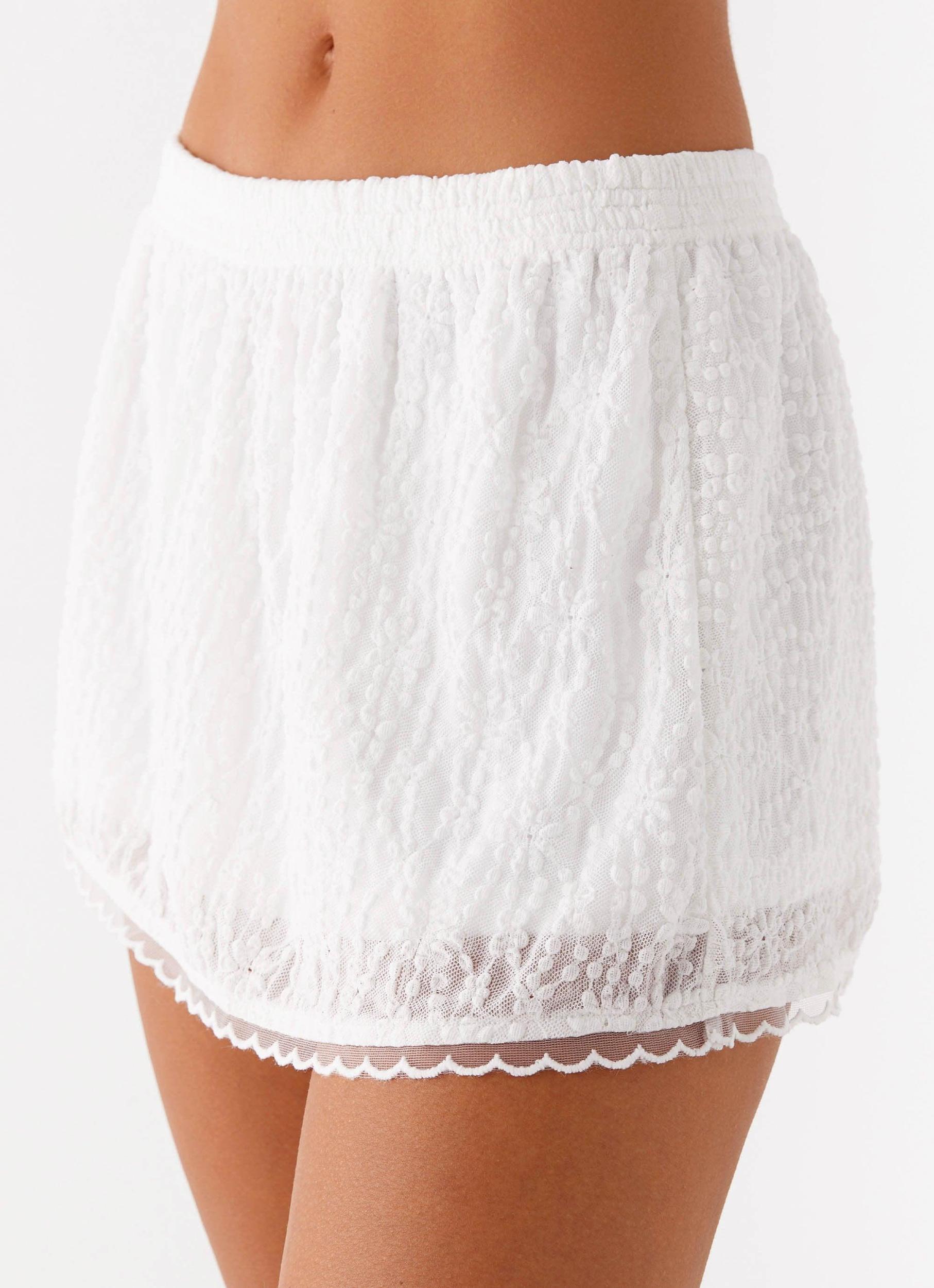 Korra Mini Skirt - White Product Image