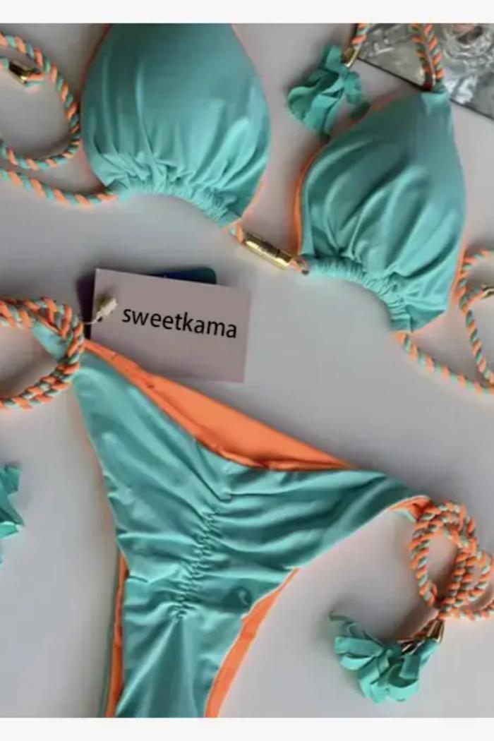 2-Piece Color Block bikini Sets Product Image