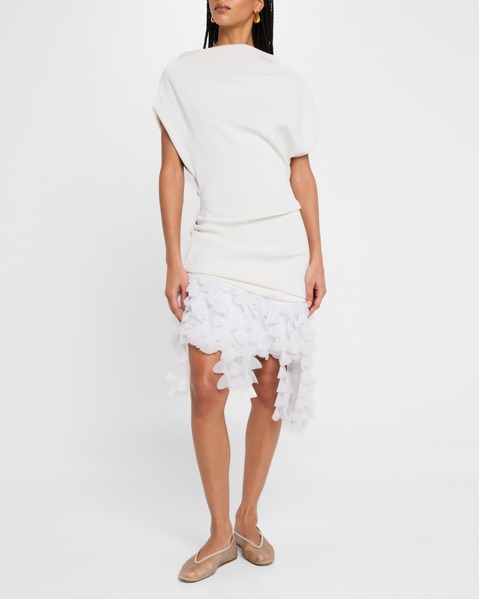 Kayla Draped Petal-Frill Mini Dress Product Image