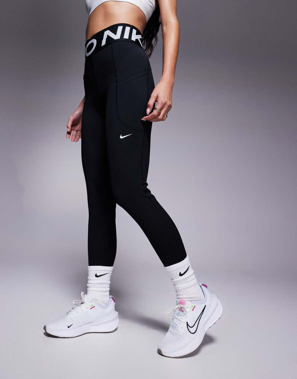 Nike Training Pro Sculpt high waisted 7/8 leggings in black Product Image