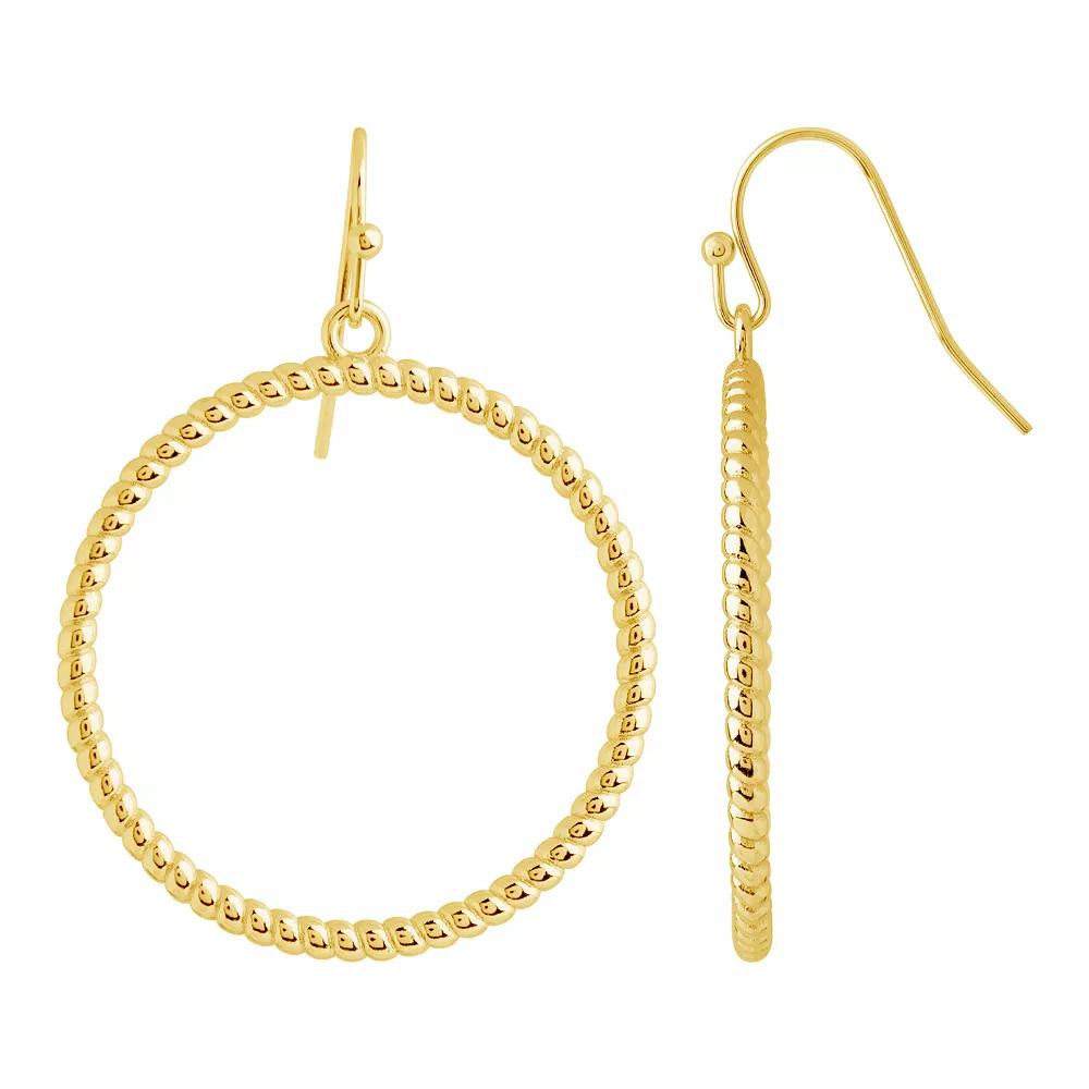 MC Collective Terina Open Circle Drop Earrings, Women's, Gold Tone Product Image
