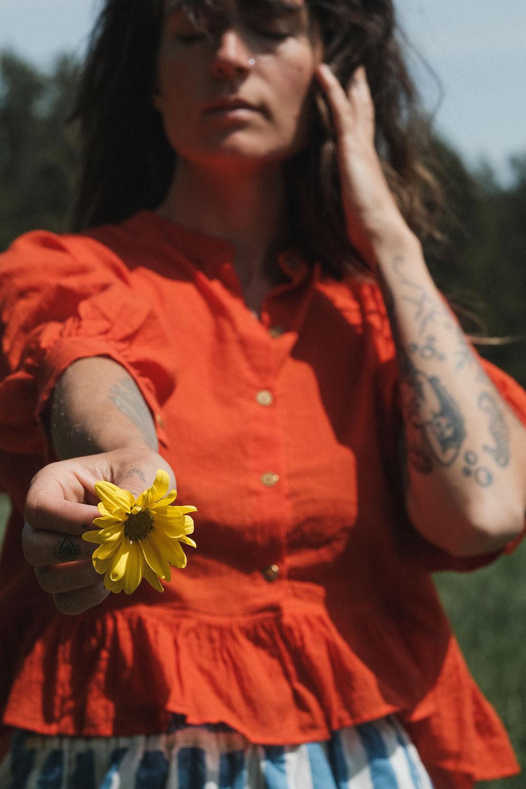 The Scarlet Frill Top Product Image