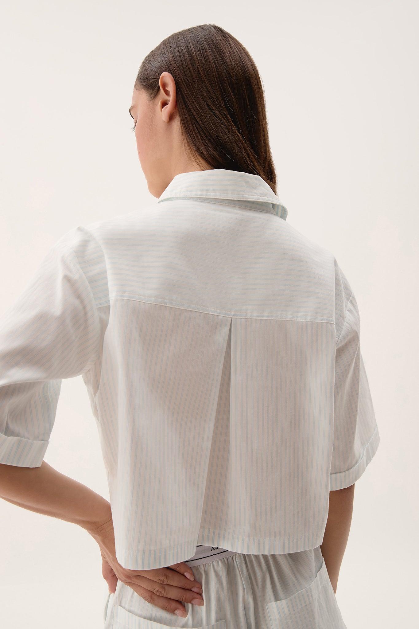 Cropped Striped Shirt 446 Product Image