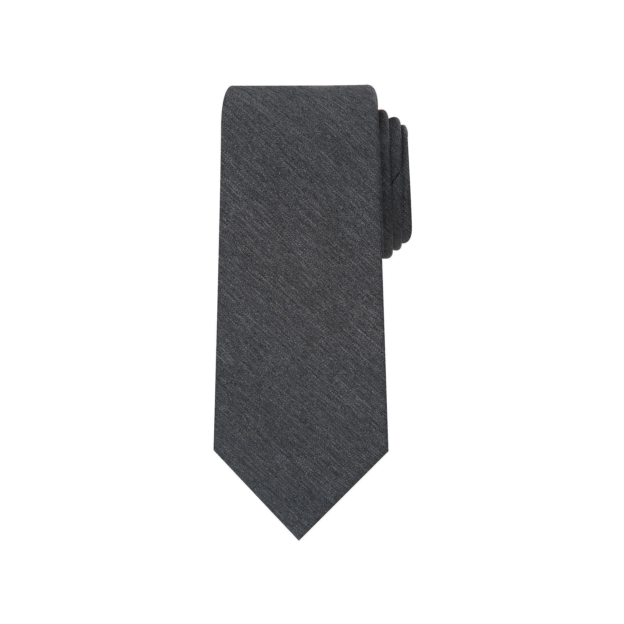Men's Bespoke Solid Tie, Black Conway Product Image