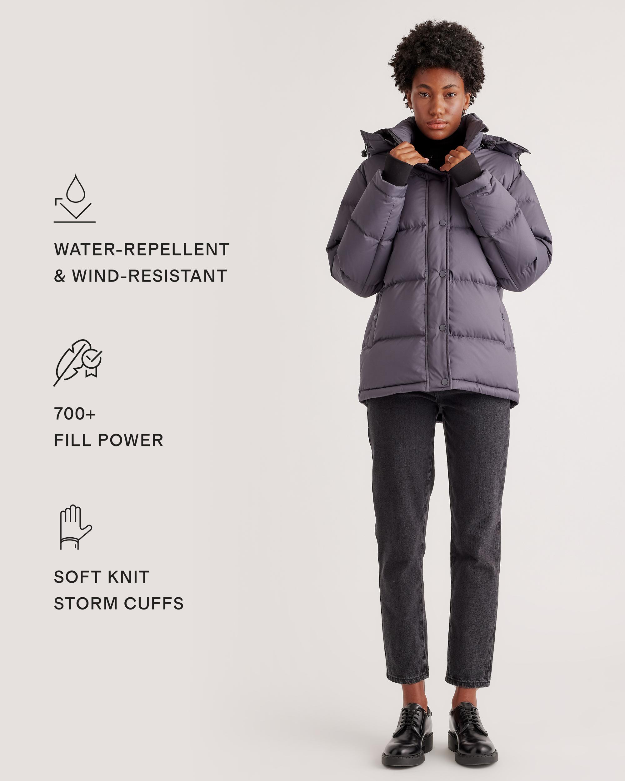 Quince | Women's Responsible Down Cropped Puffer Jacket Size XS, Recycled Polyester Product Image