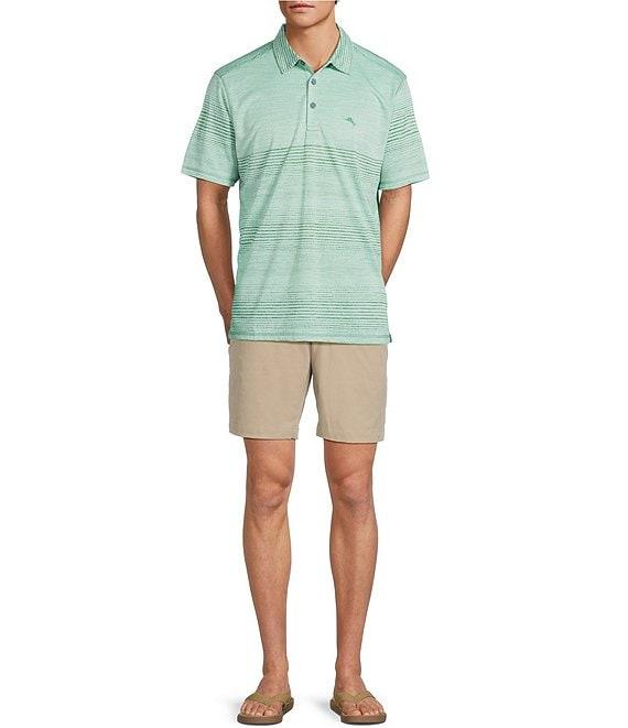 Tommy Bahama IslandZone Sea Island Stripe Short Sleeve Polo Shirt Product Image