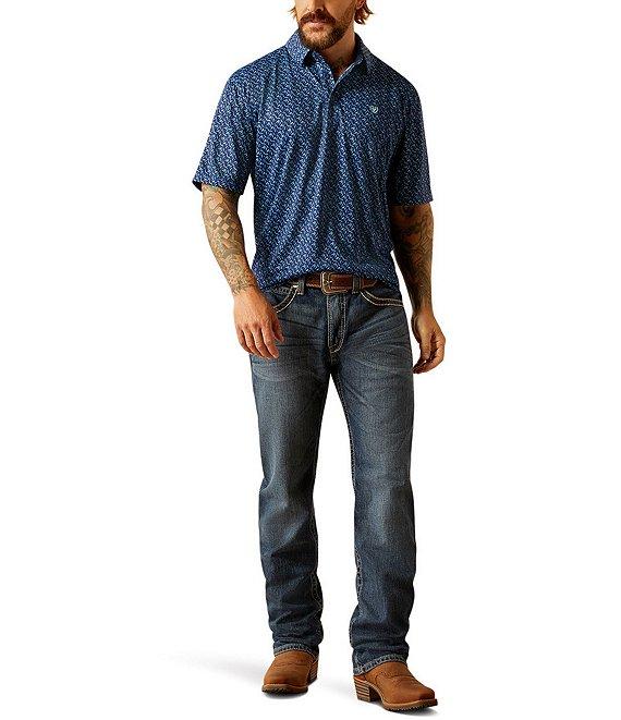 Ariat Classic Fit Short Sleeve Printed Polo Shirt Product Image
