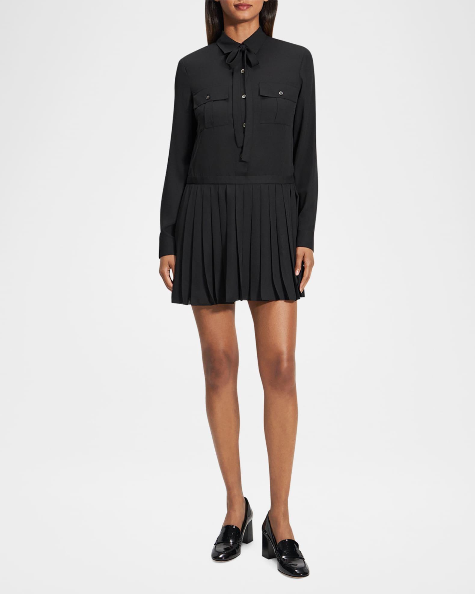 Pleated Mini Shirtdress Product Image