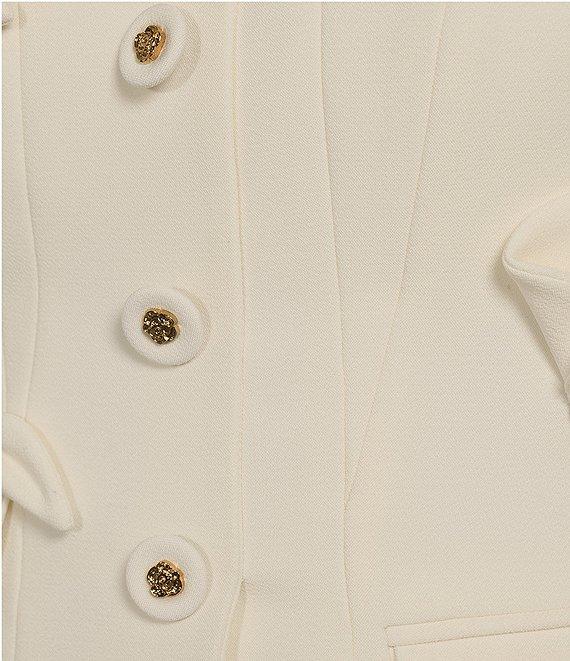 Muse by Marchesa Flora Stretch Crepe Applique Strapless Button-Up Vest Product Image