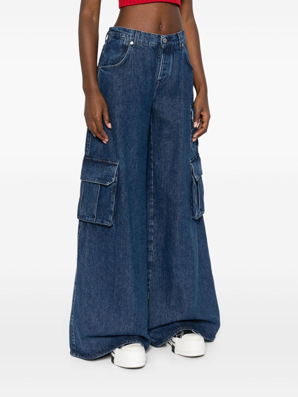 wide-leg cargo jeans Product Image
