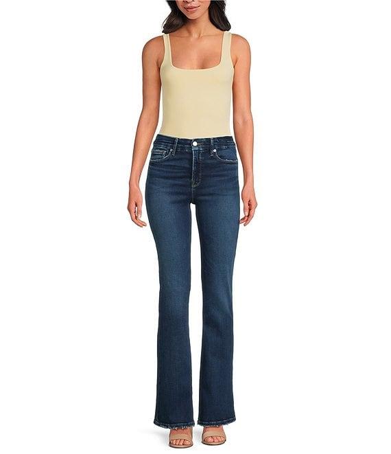 Good American Soft Tech Good Classic Hight Rise Bootcut Jeans Product Image