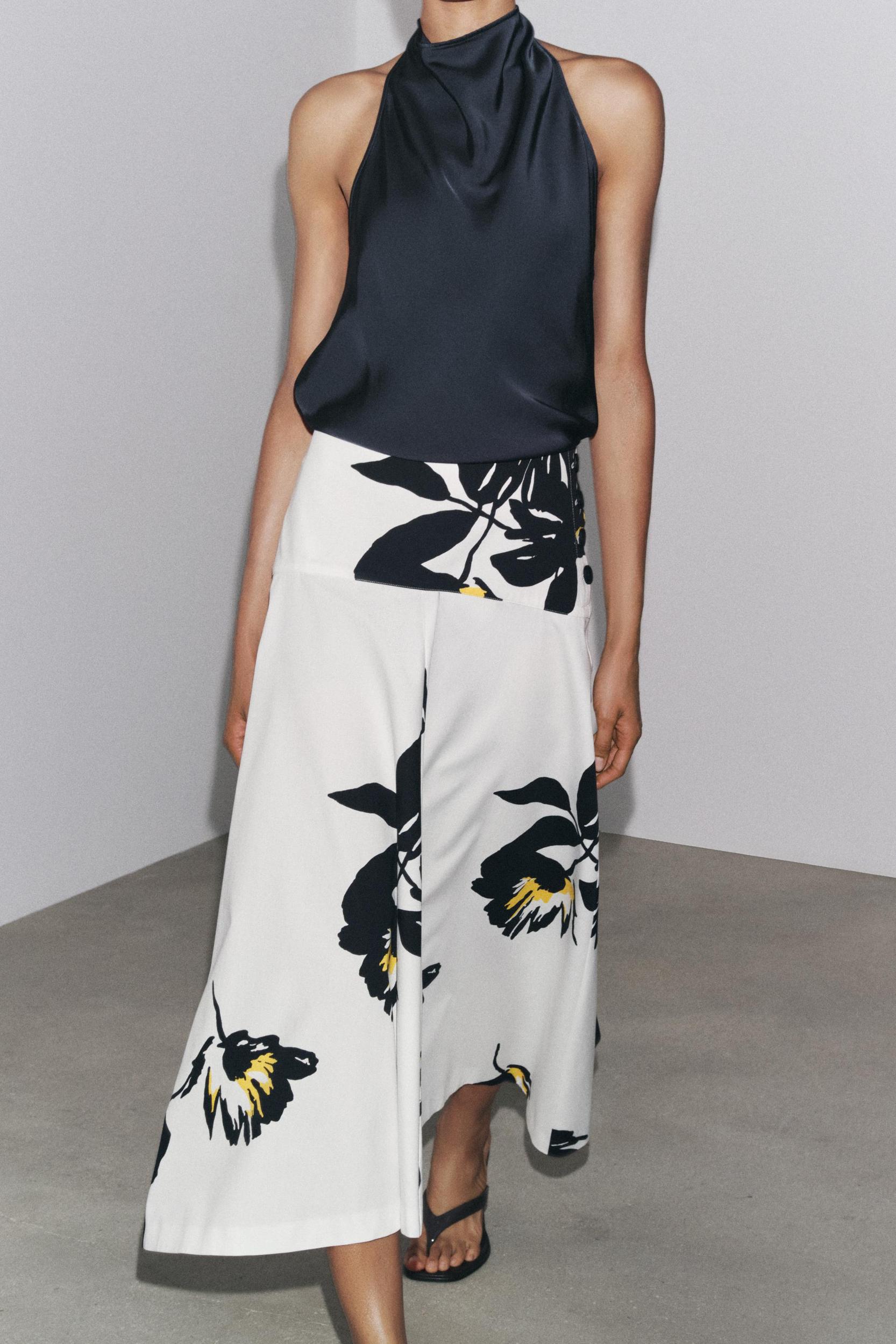 ZW COLLECTION PRINTED MIDI SKIRT Product Image