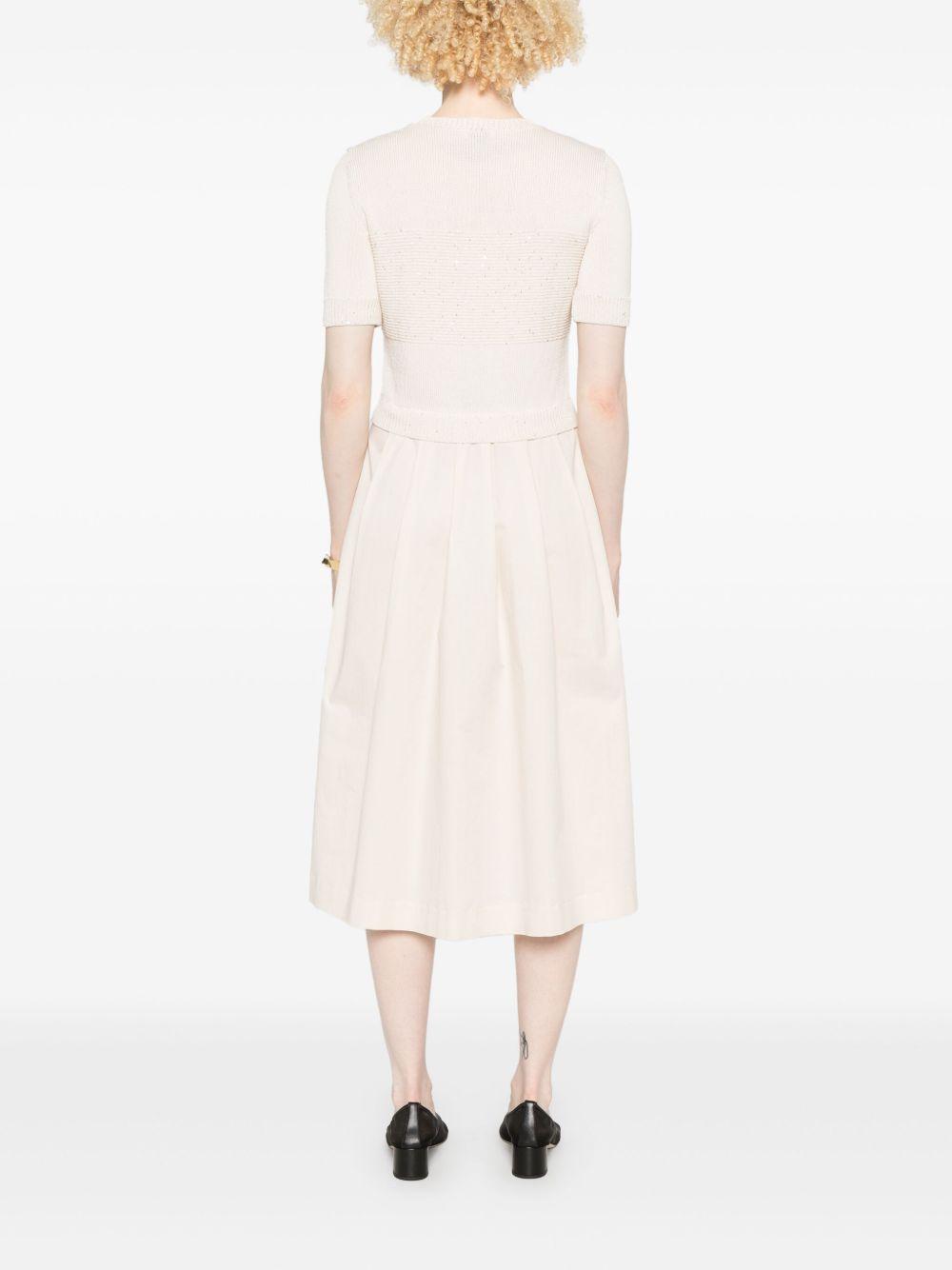 contrast-panel midi dress Product Image