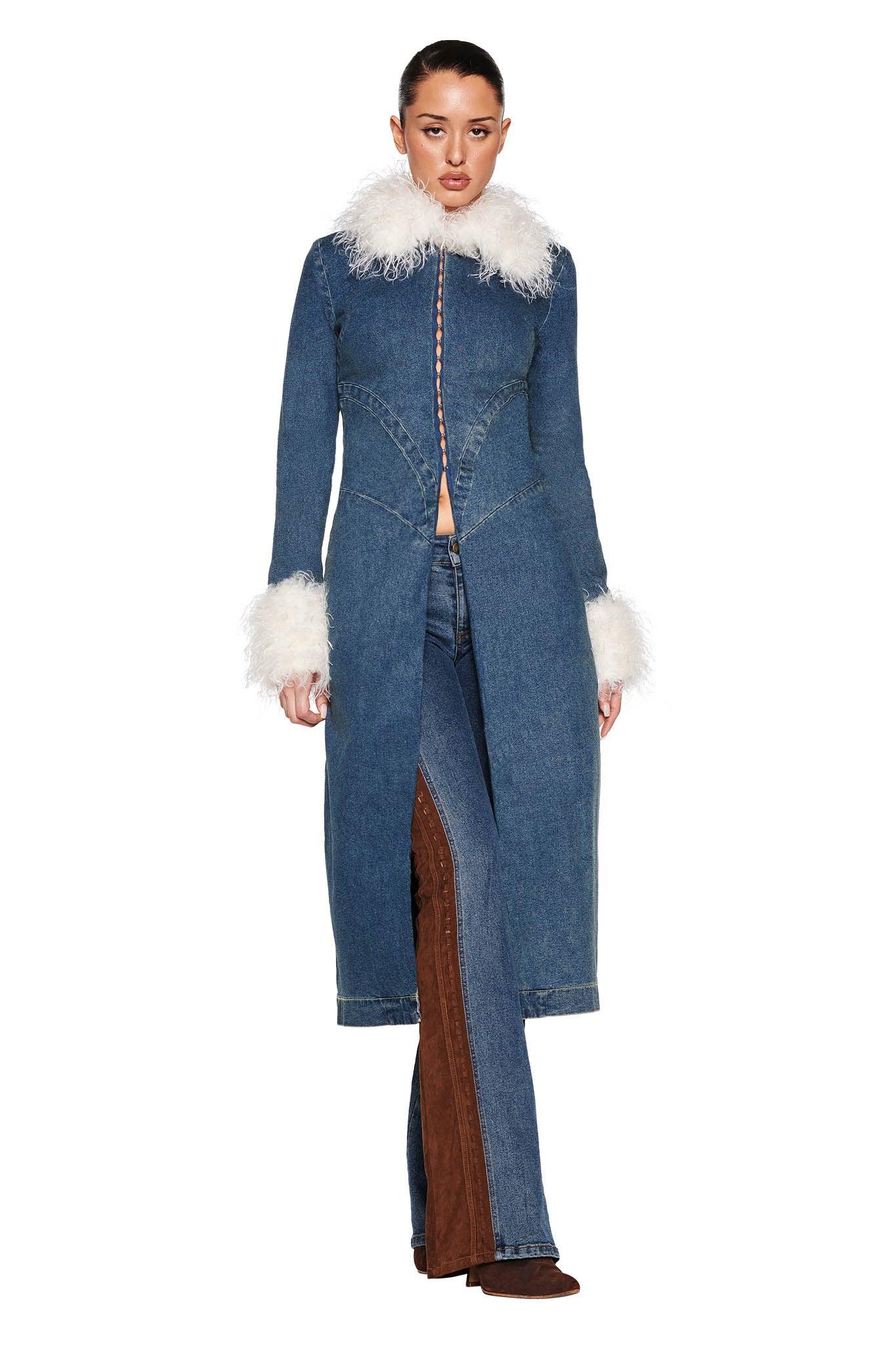 SYLVIE COAT - BLUE :  BLUE DENIM Product Image