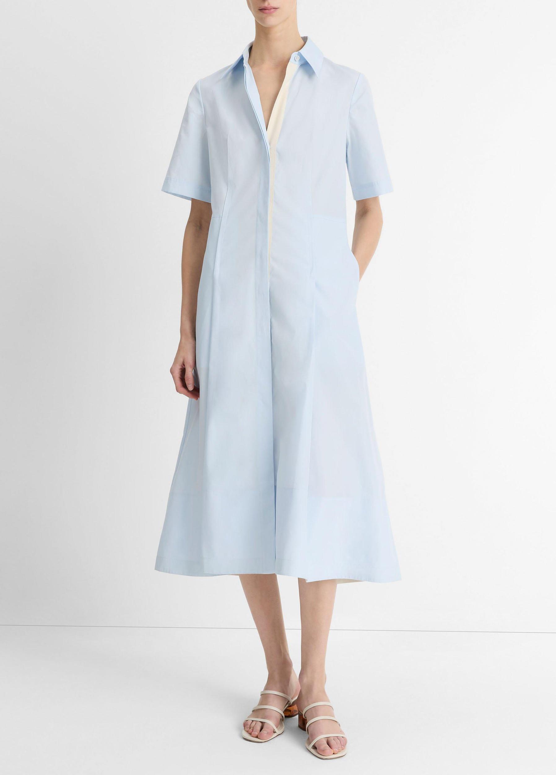 Canvas Tape Cotton Shirt Dress Product Image