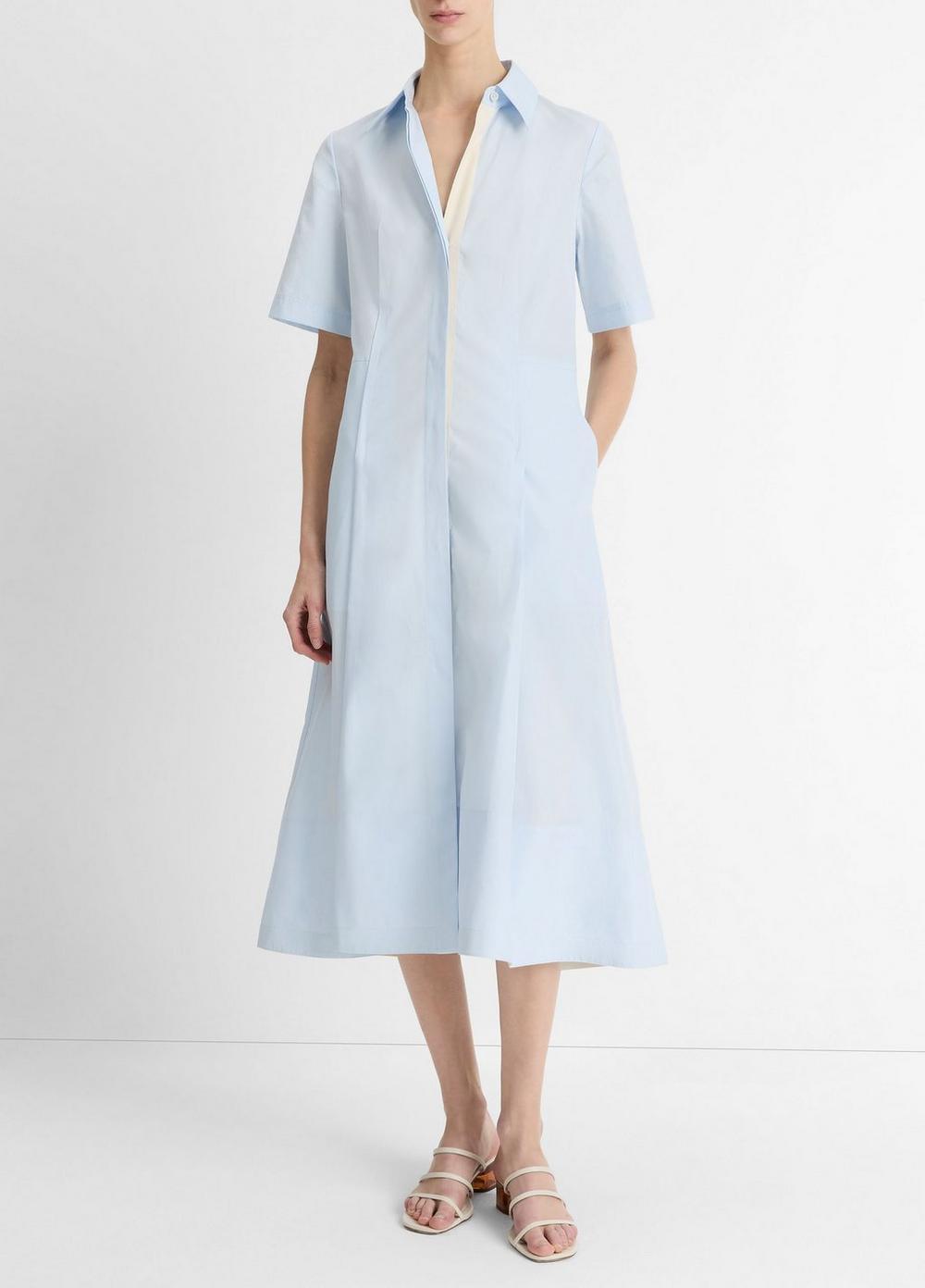 Canvas Tape Cotton Shirt Dress Product Image