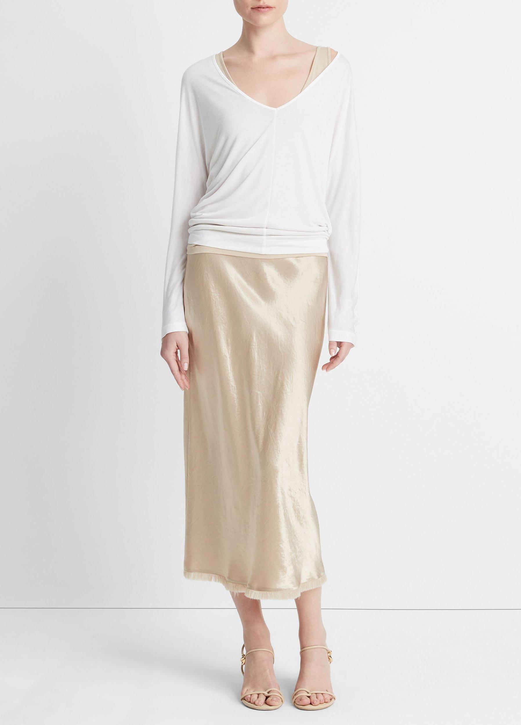 Relaxed V-Neck Dolman T-Shirt Product Image