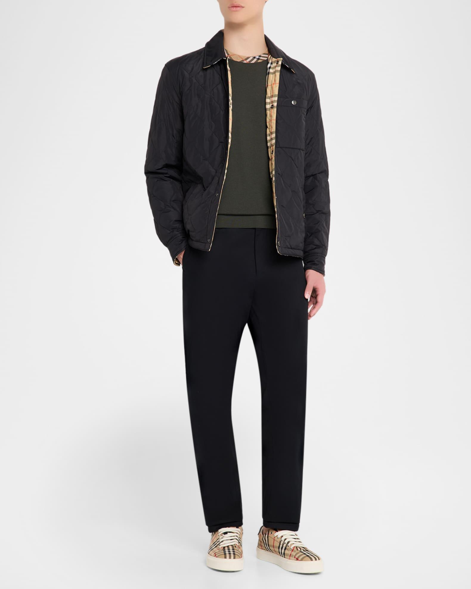 Men's Reversible Check Quilted Nylon Overshirt Product Image