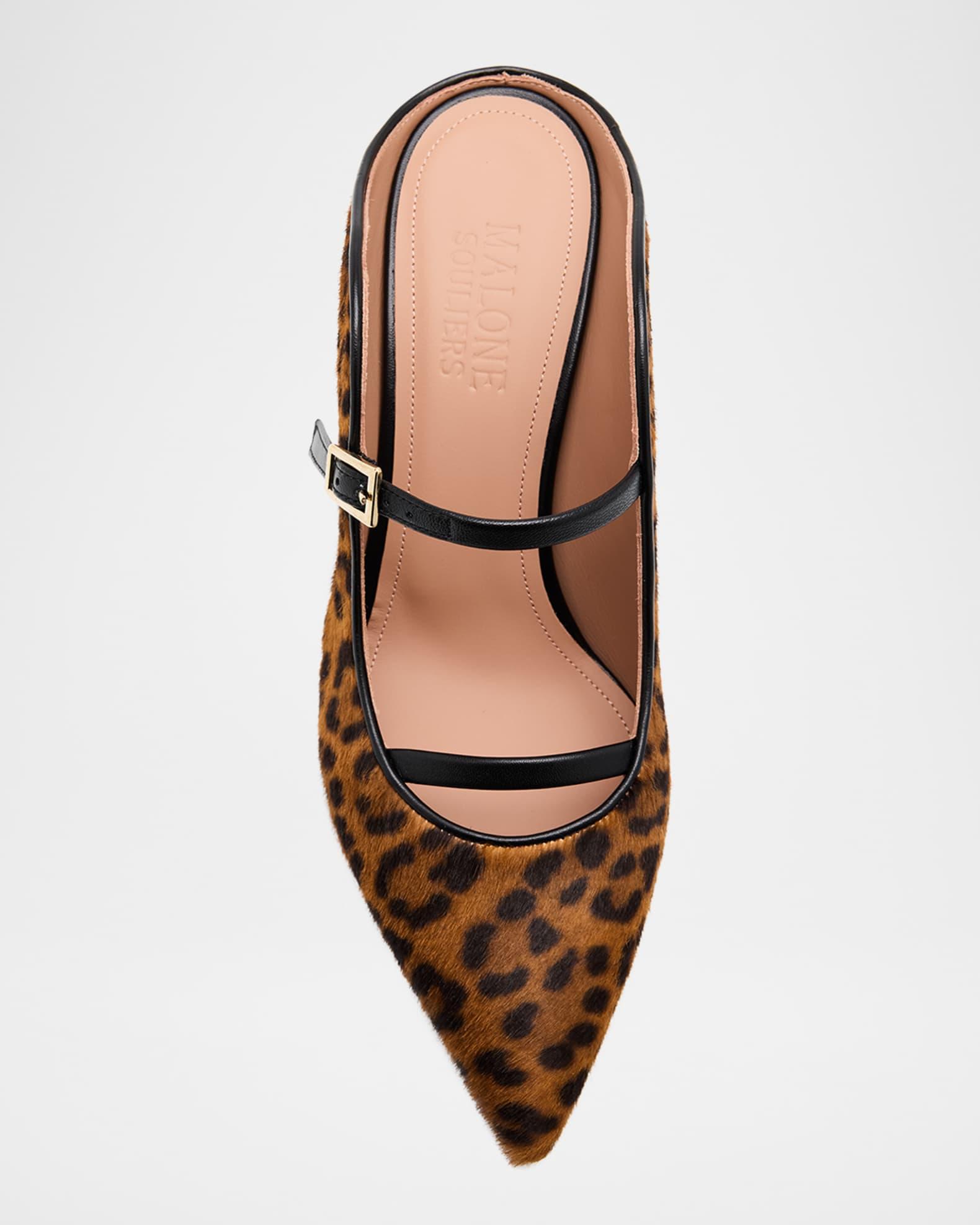Gala Leopard-Printed Calf Hair Mule Pumps Product Image