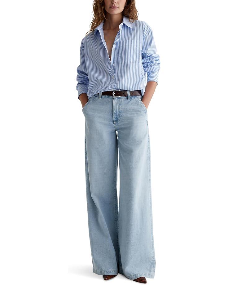 Stella Mid Rise Wide Leg Palazzo Jeans in Nautical Mile Product Image