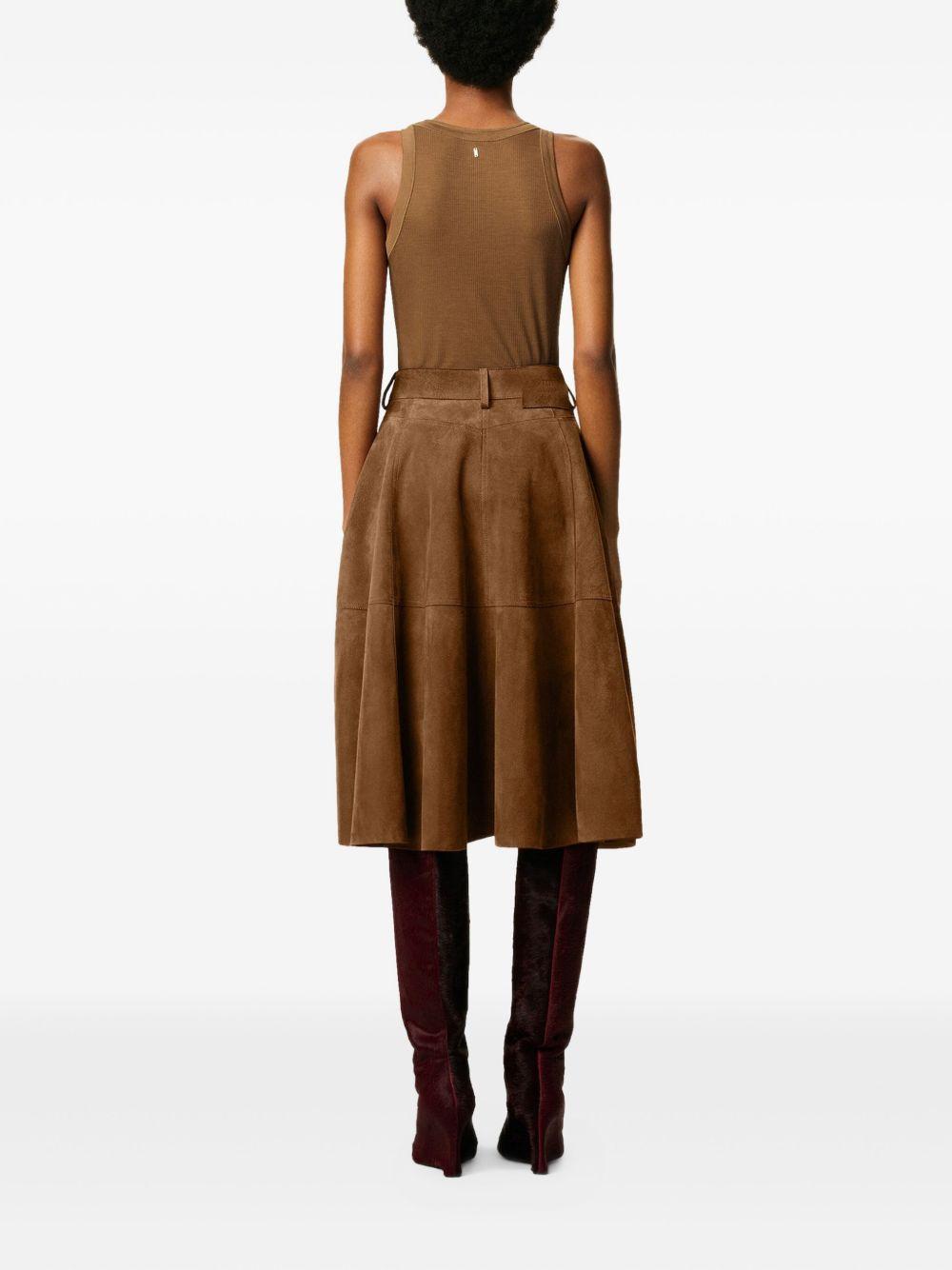 suede A-line midi skirt Product Image