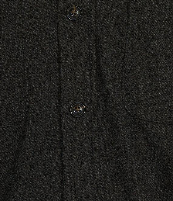 Roundtree & Yorke Long Sleeve Button Down Collar Solid Knit Button Front Shirt Product Image