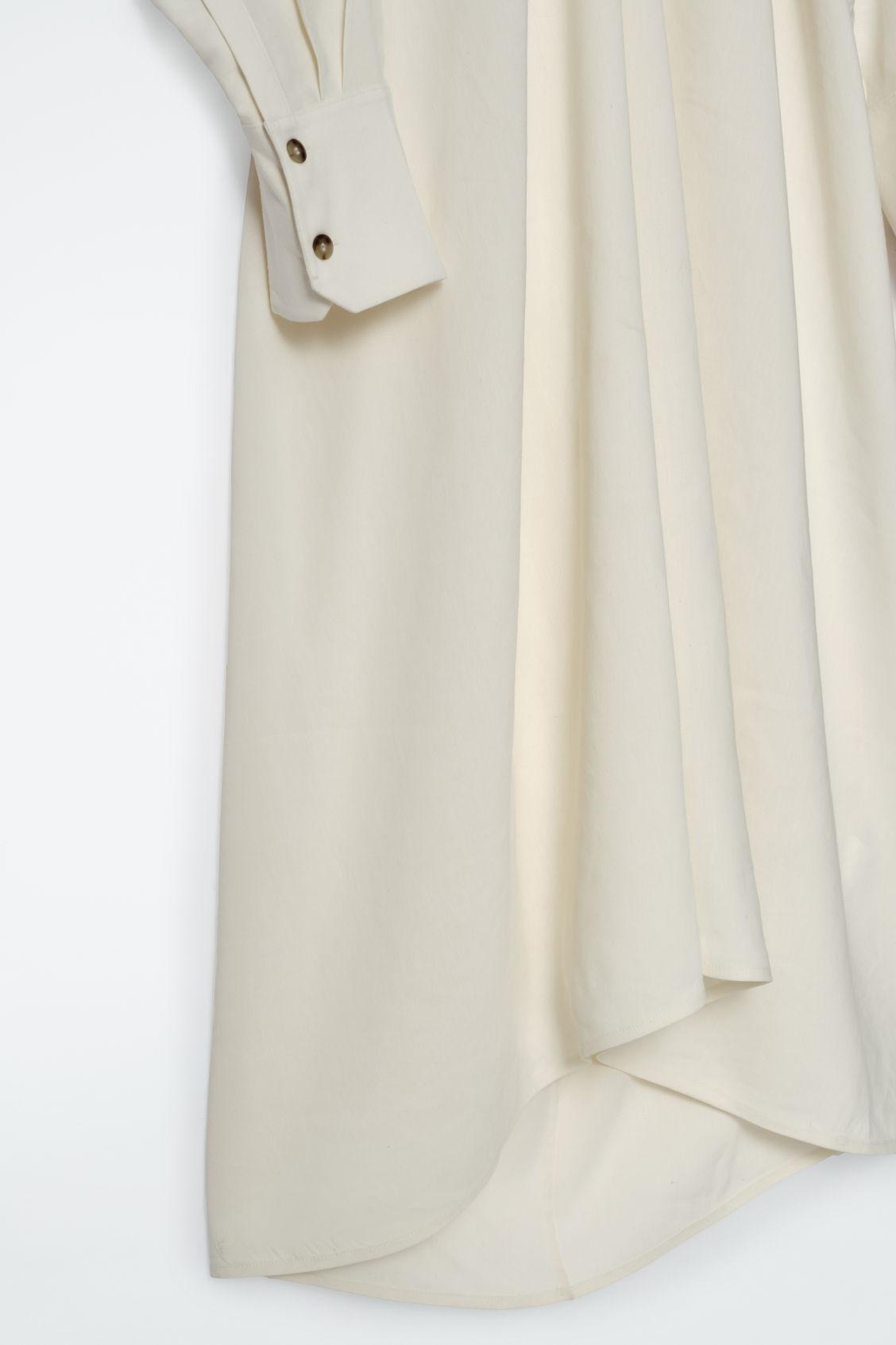 V-NECK LINEN SHIRT DRESS Product Image