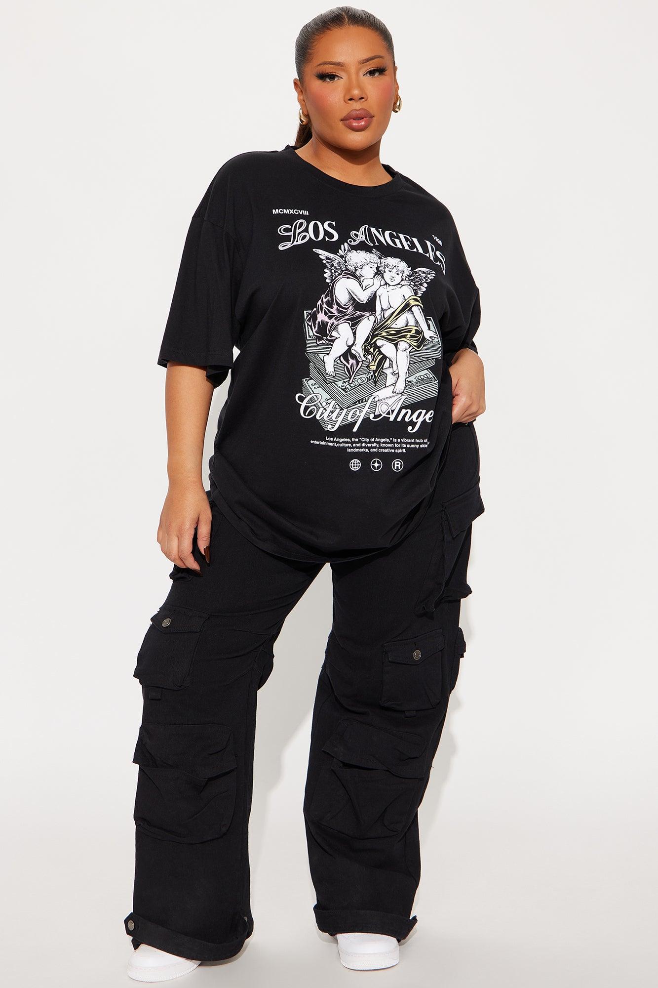 City of Angels LA Oversized Tee - Black Product Image