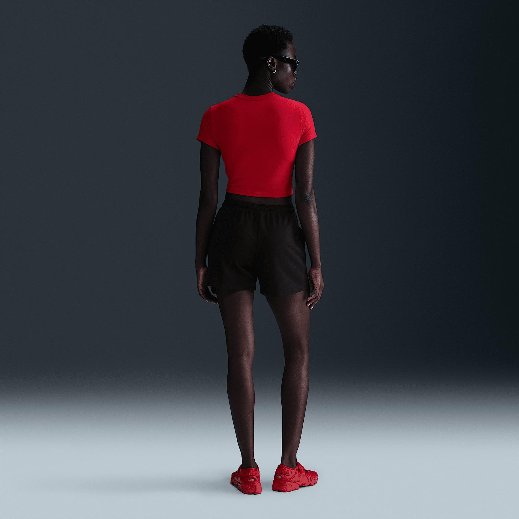 Womens Nike Sportswear Chill Knit Slim Cropped T-Shirt | IH7805-133 Product Image