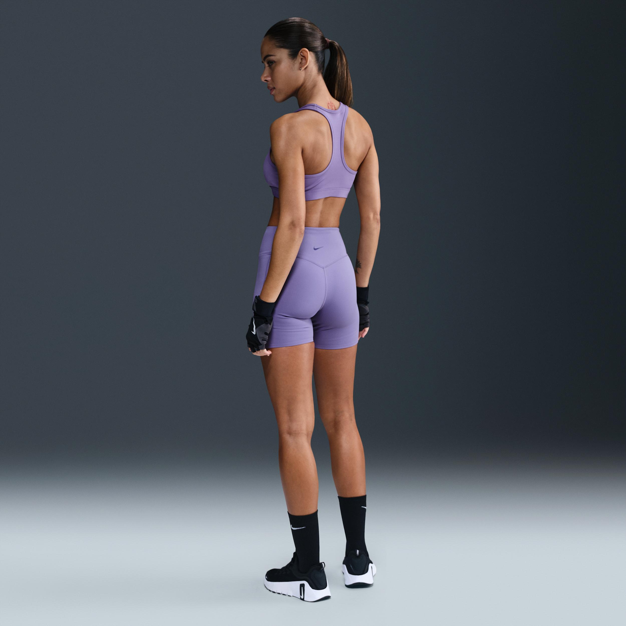 Nike Womens Universa High-Waisted 5 Biker Shorts with No Front Seam | HQ6832-527 Product Image