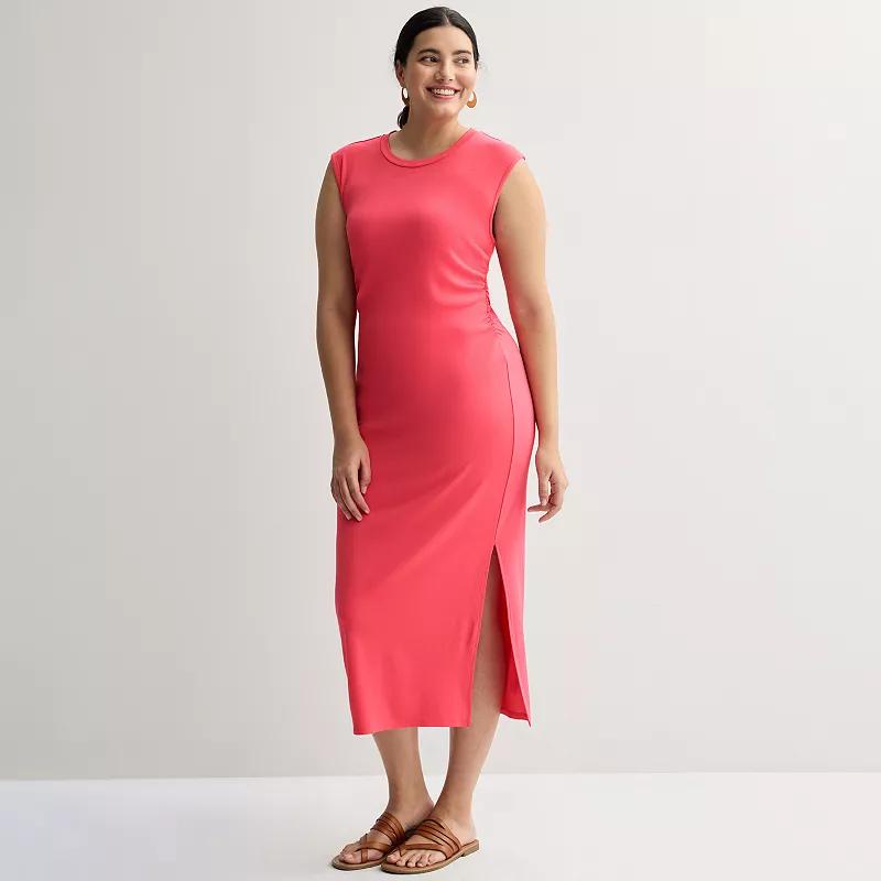 Women's INTEMPO™ Shirred Tank Dress, Size: XL, Pink Product Image
