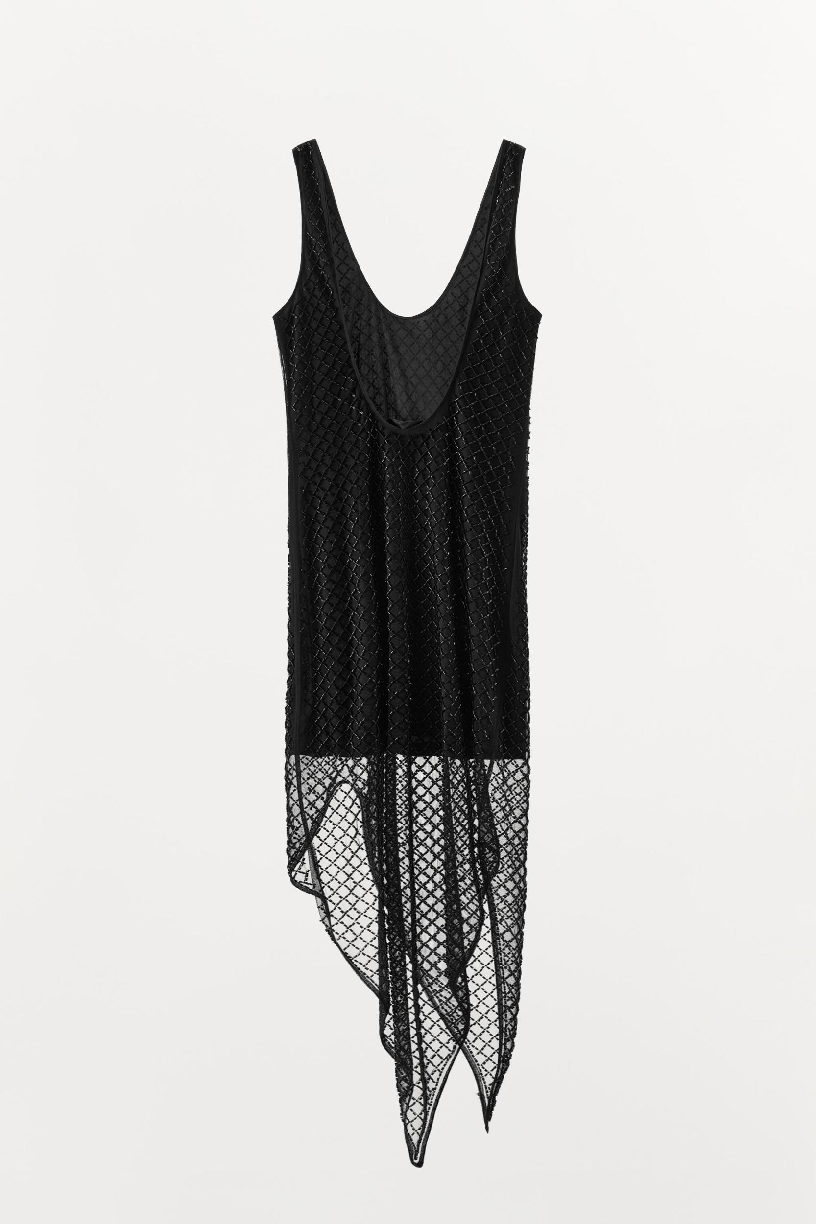 ASYMMETRIC BEADED DRESS Product Image