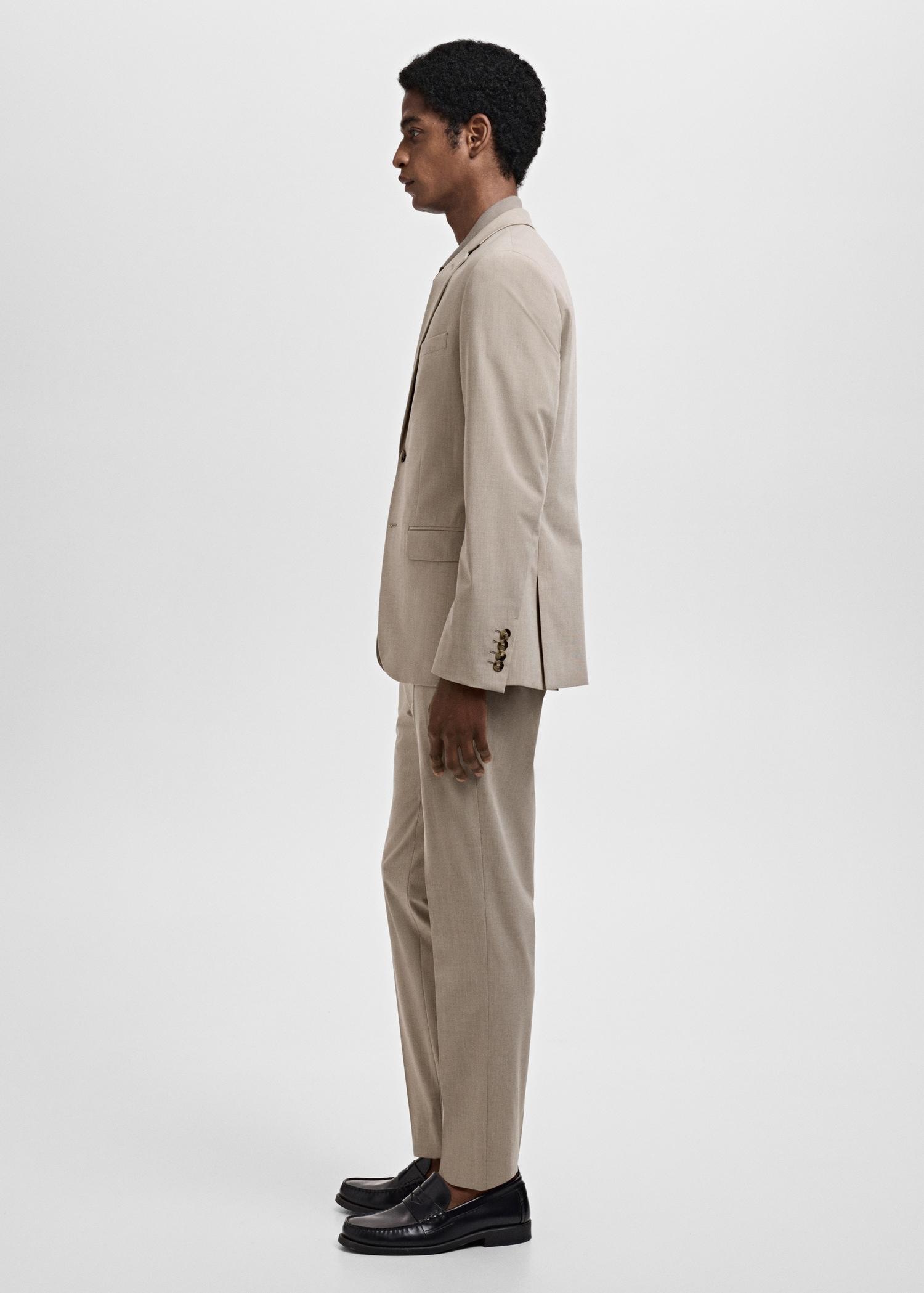 Stretch fabric super slim-fit suit trousers - Men | MANGO USA Product Image
