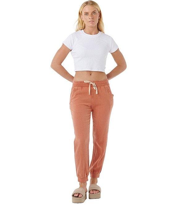 Rip Curl Classic Surf Relaxed Fit Textured Canvas Jogger Pants Product Image