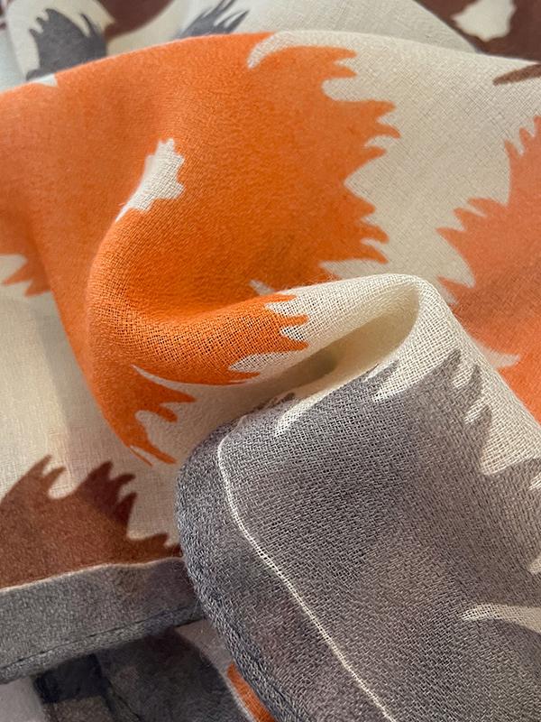 Vintage Floral Printed Shawl&Scarf Product Image