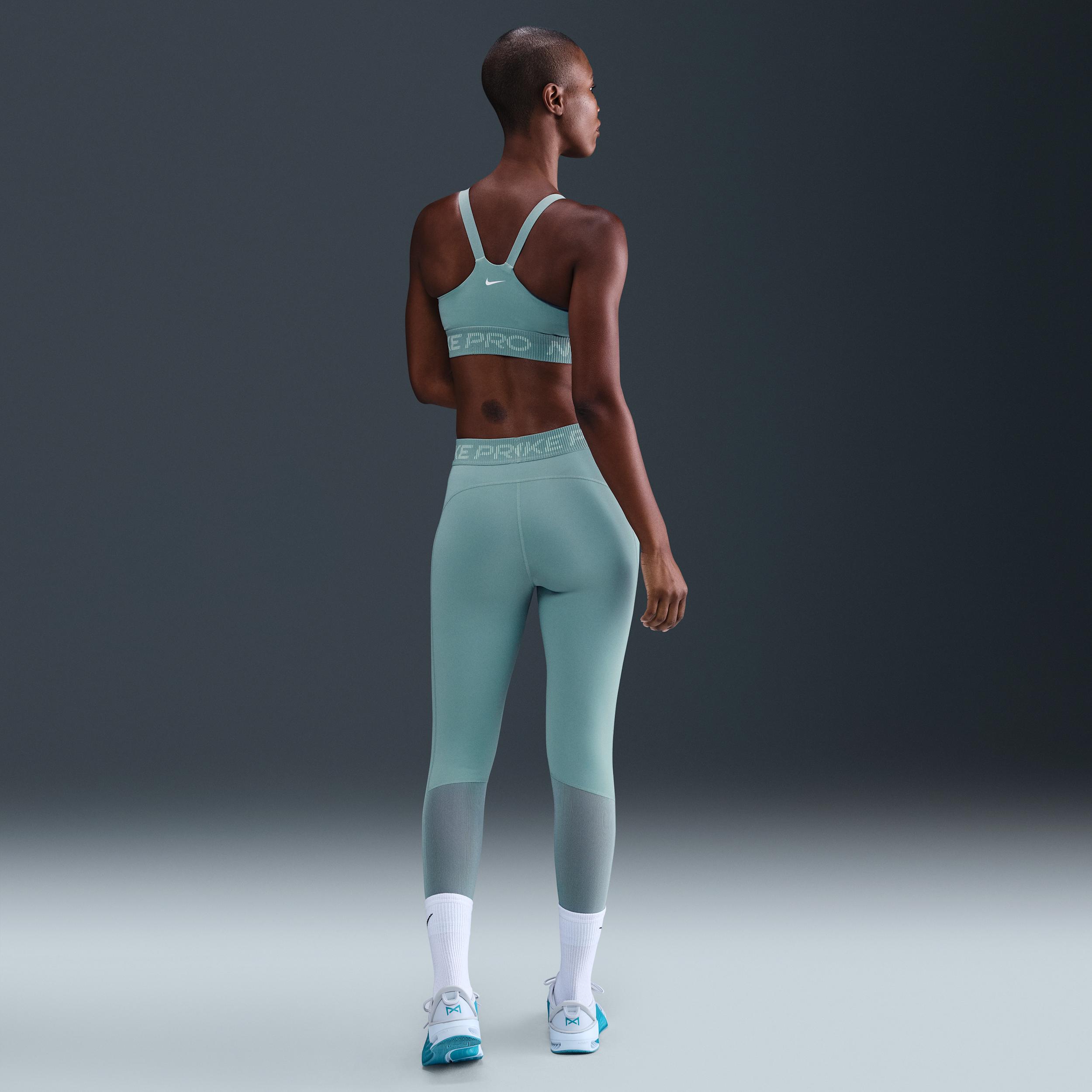 Womens Nike Pro Mid-Rise 7/8 Mesh-Panel Graphic Leggings | HV2306-010 Product Image