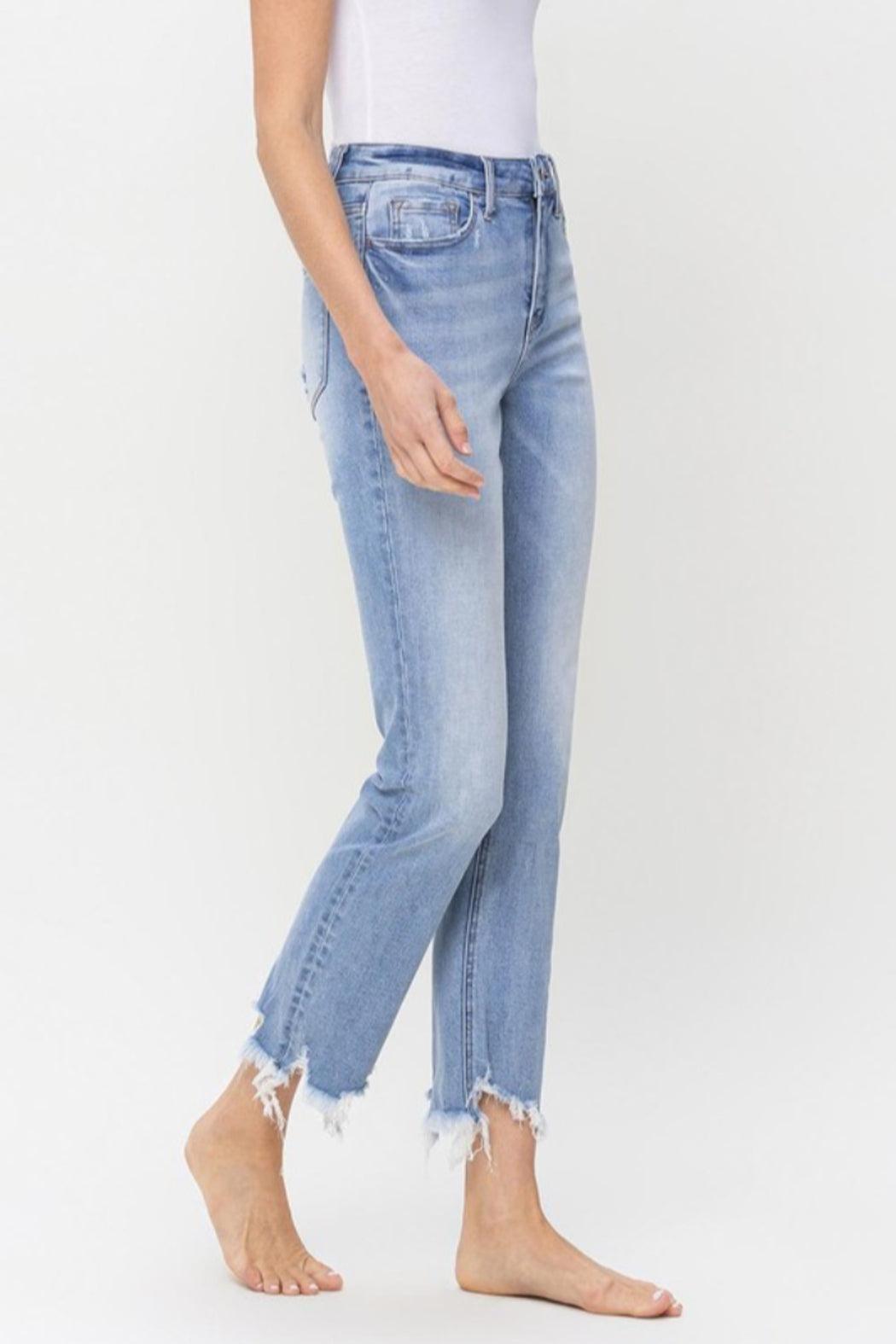Crop Slim Straight Jeans Product Image