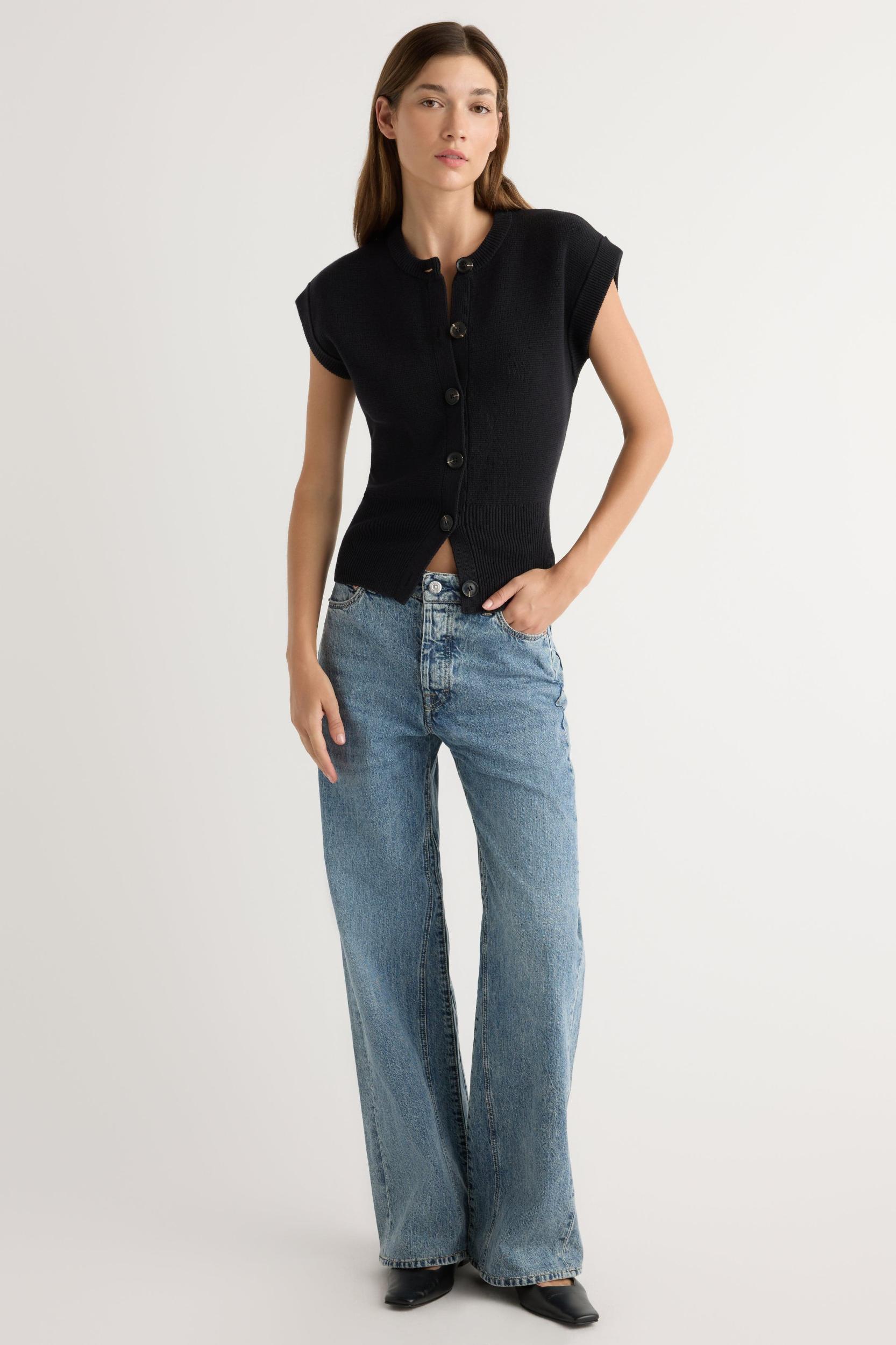 Solea Button Knit Vest Product Image