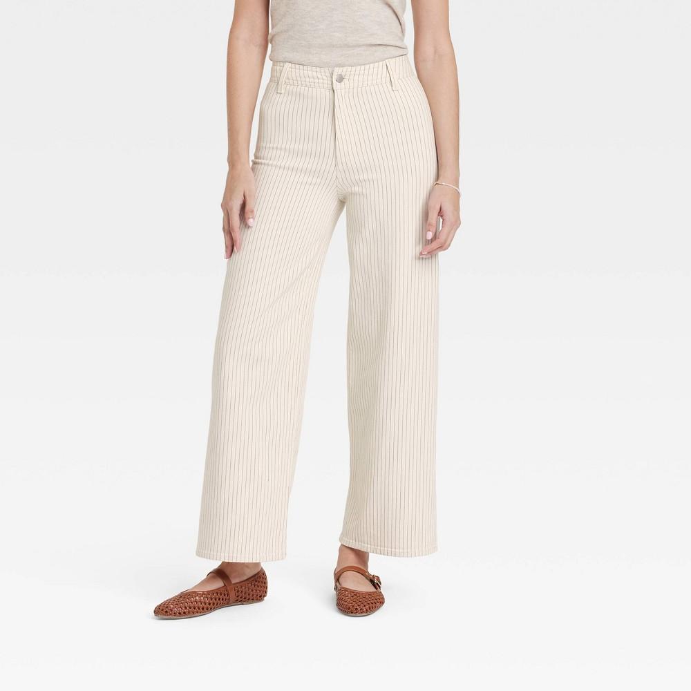 Women's High-Rise Sailor Wide Leg Ankle Jeans - Universal Thread™ 12: Relaxed Fit, Denim, 29" Inseam Product Image