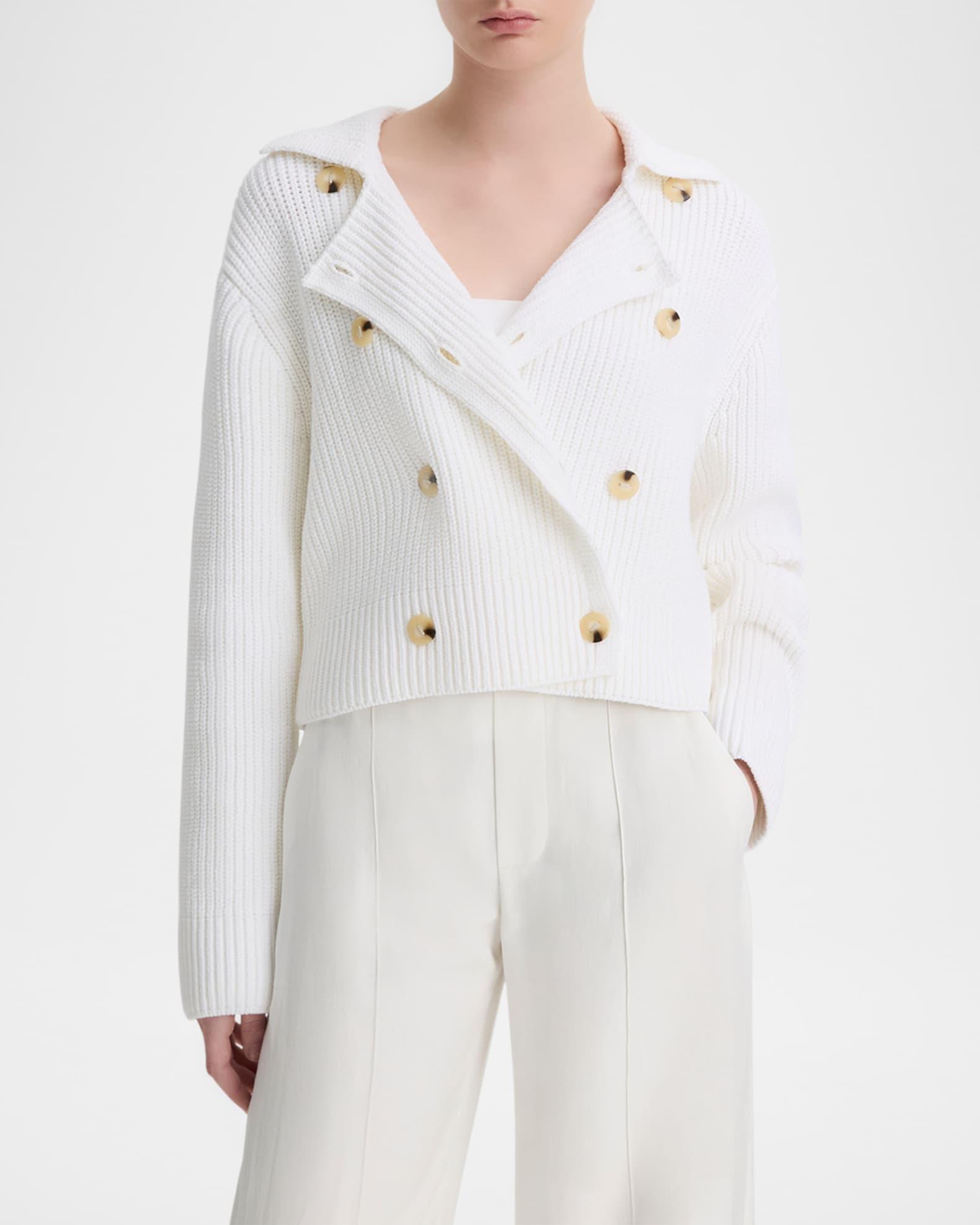 Double-Breasted Sweater Jacket Product Image