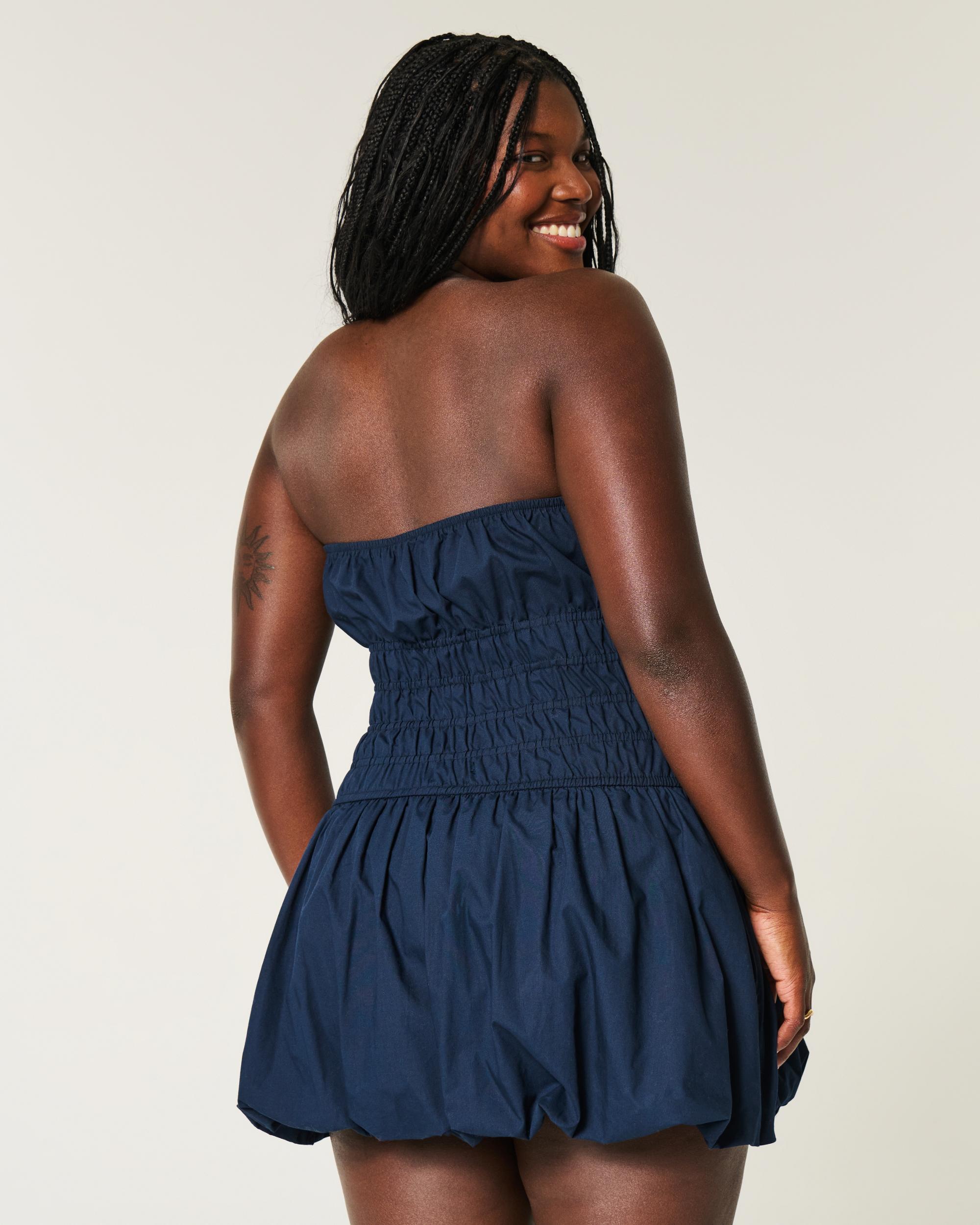 Strapless Bubble Mini Dress Product Image