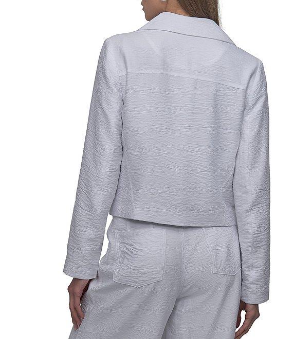 DKNY by Donna Karan Notch Lapel Crinkle Moto Jacket Product Image