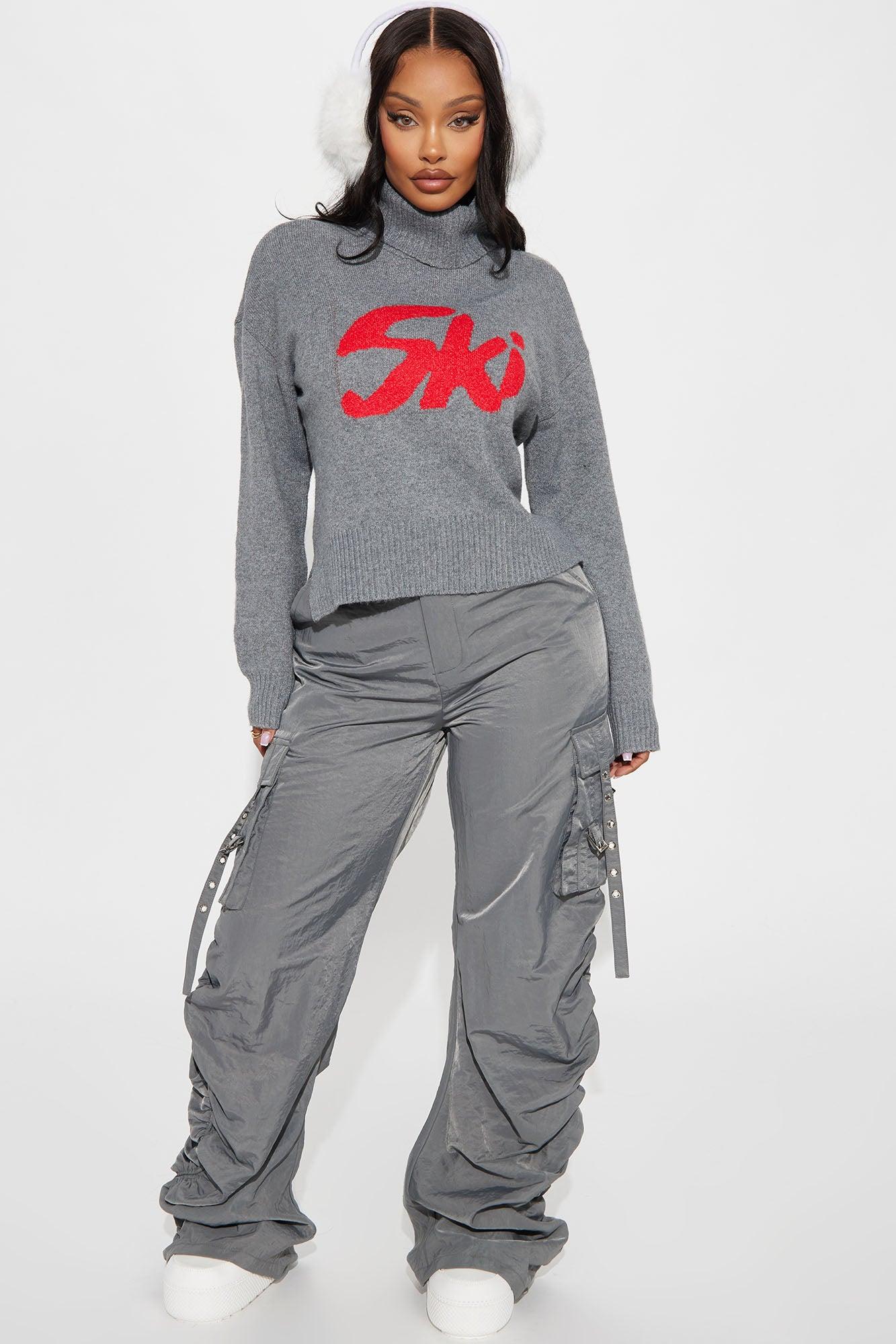 Ski Trip Turtle Neck Sweater - Grey/combo Product Image