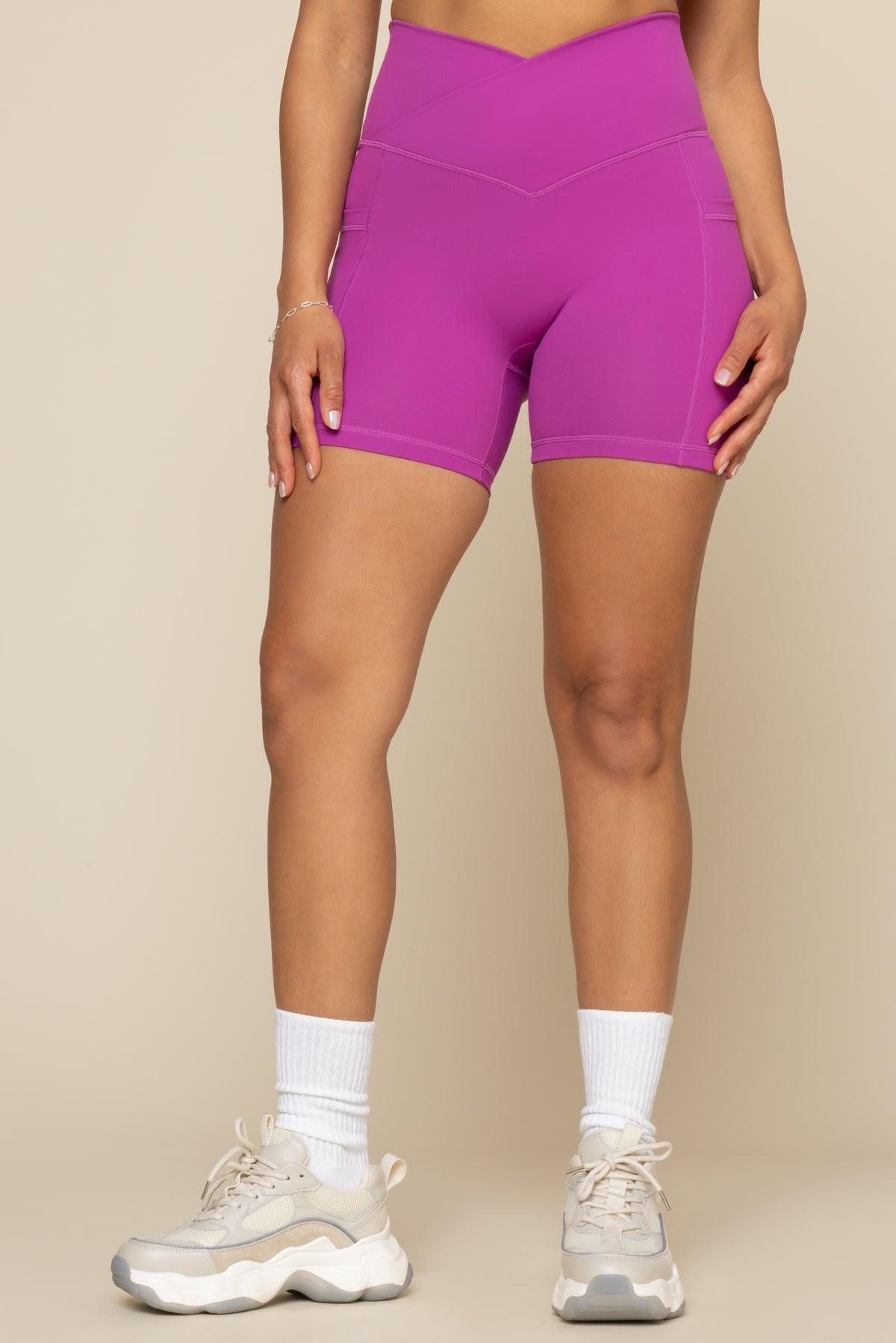 Crisscross Hourglass® Midi Short with Pockets - Royal Orchid Product Image