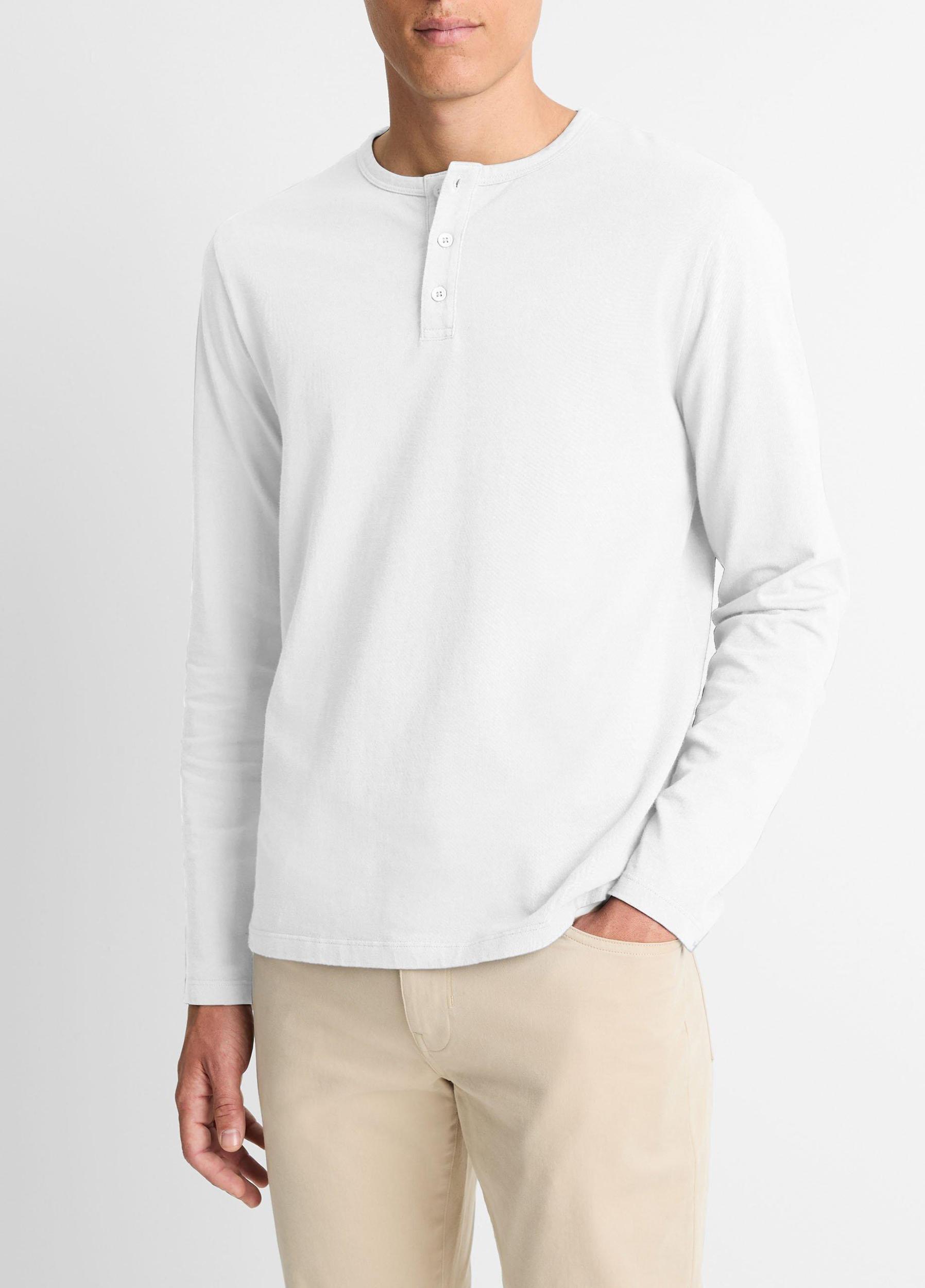 Garment Dye Cotton Long-Sleeve Henley Product Image