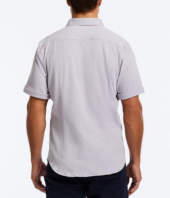 Robert Graham Hammond Stretch Knit Short Sleeve Woven Shirt Product Image