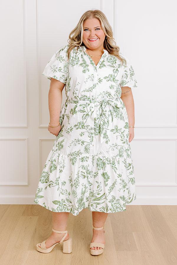Dreamy Evenings Floral Midi Dress Curves Product Image