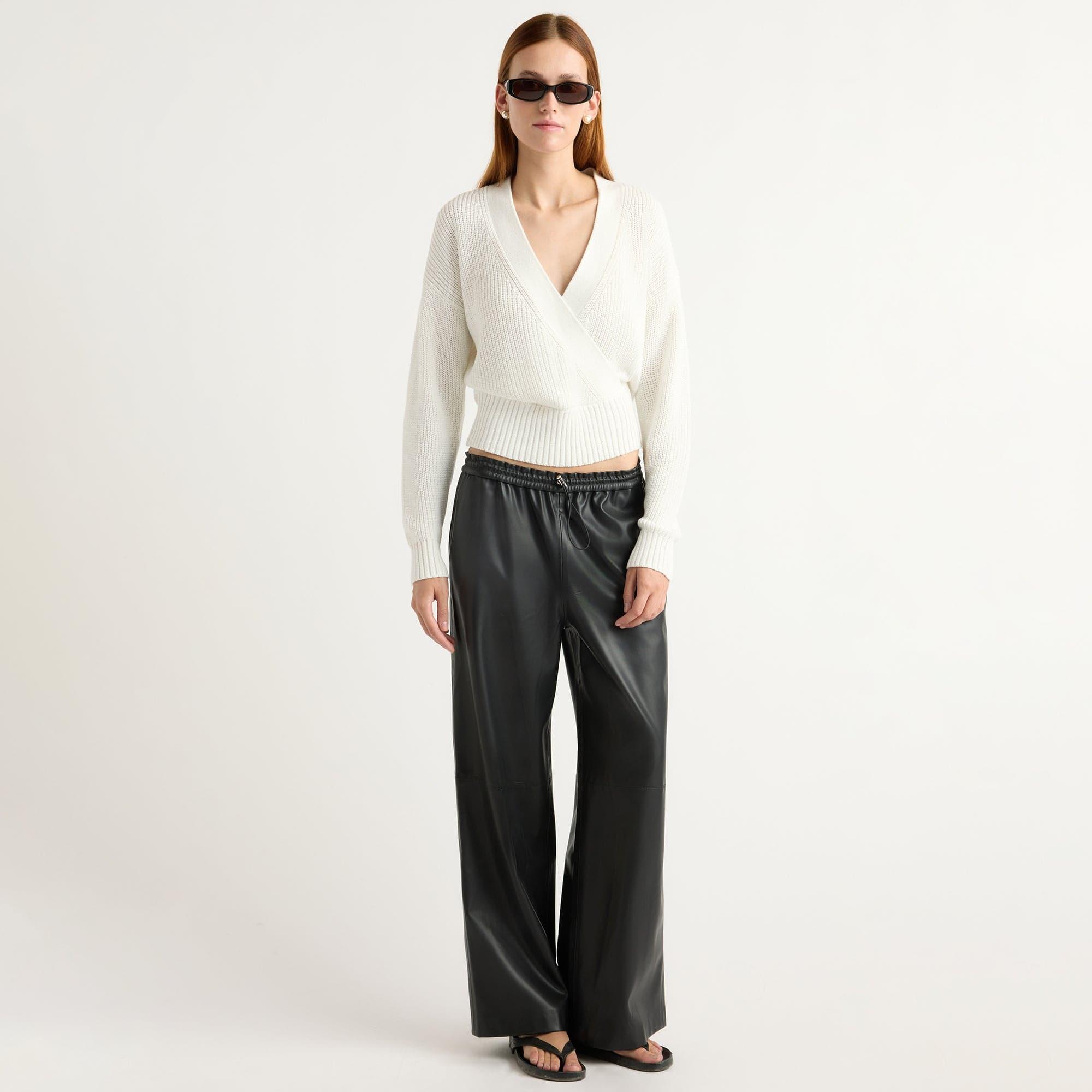 Lianne Drawstring Vegan Leather Pant Product Image